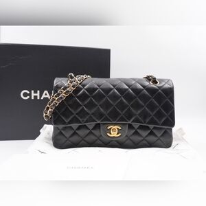 CD16 💖 Chanel Medium Classic Double Flap Bag Lambskin Gold Hardware